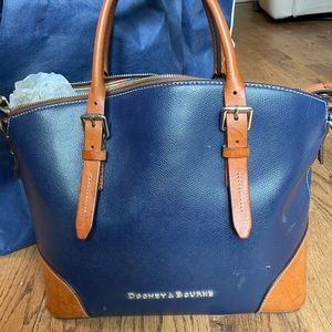 Dooney & bourke pebble grain NAVY domed satchel